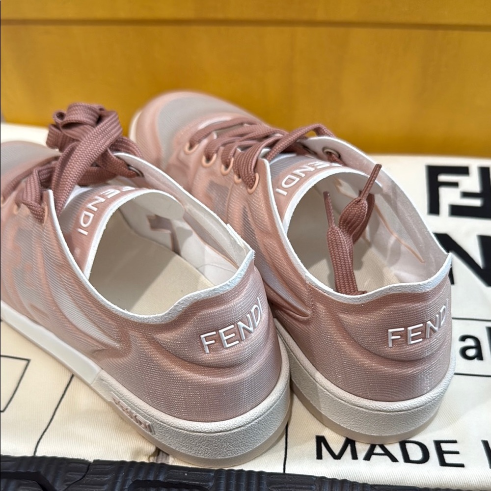 Fendi Pink Sneakers with Lace-Up Design - Picture 5 of 7